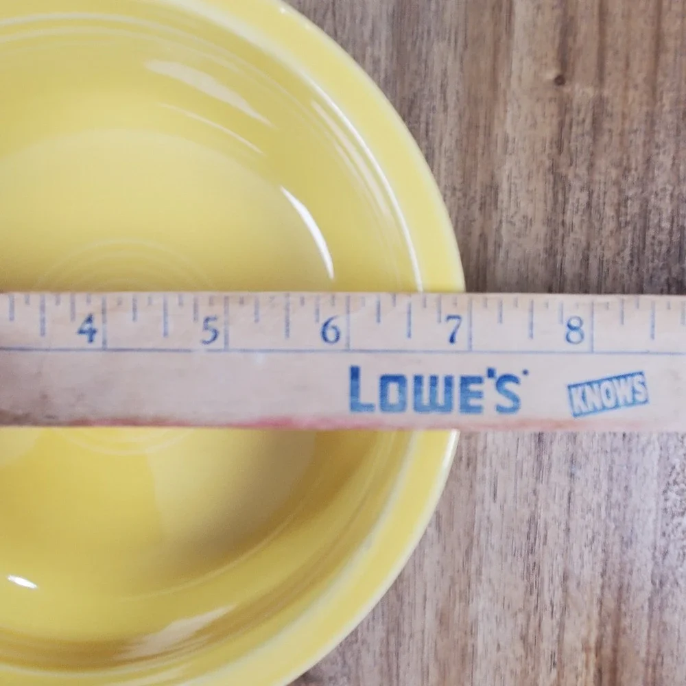 Vintage Fiesta Cereal Bowl 7in Yellow HLC Made in USA Concentric Rings